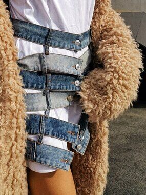 Elevator Patchwork Mini Skirt